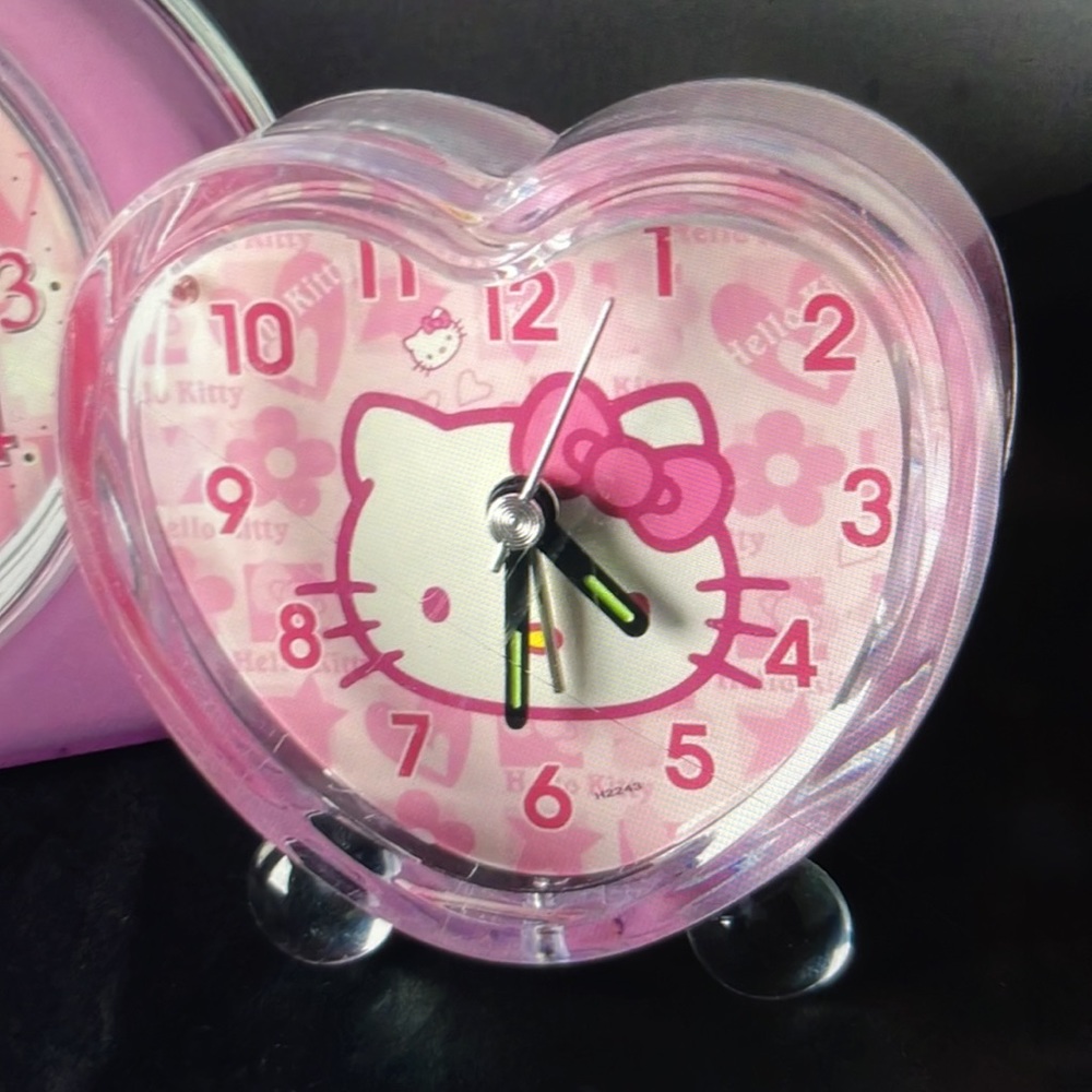 Vintage Sanrio Hello kitty clock Light up snooze battery operated lot of 2 - Picture 2 of 12
